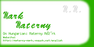 mark materny business card